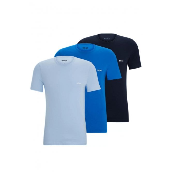 BOSS 3-Pack Crew-Neck T-Shirts, Mix of Blues Boxers Briefs