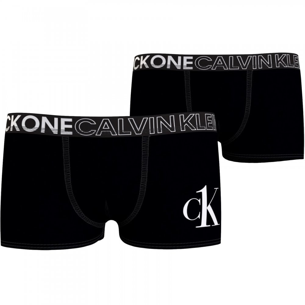 Boys 2 Pack CK One Boxer Trunk, PVH Black – Boxers-and-Briefs.net