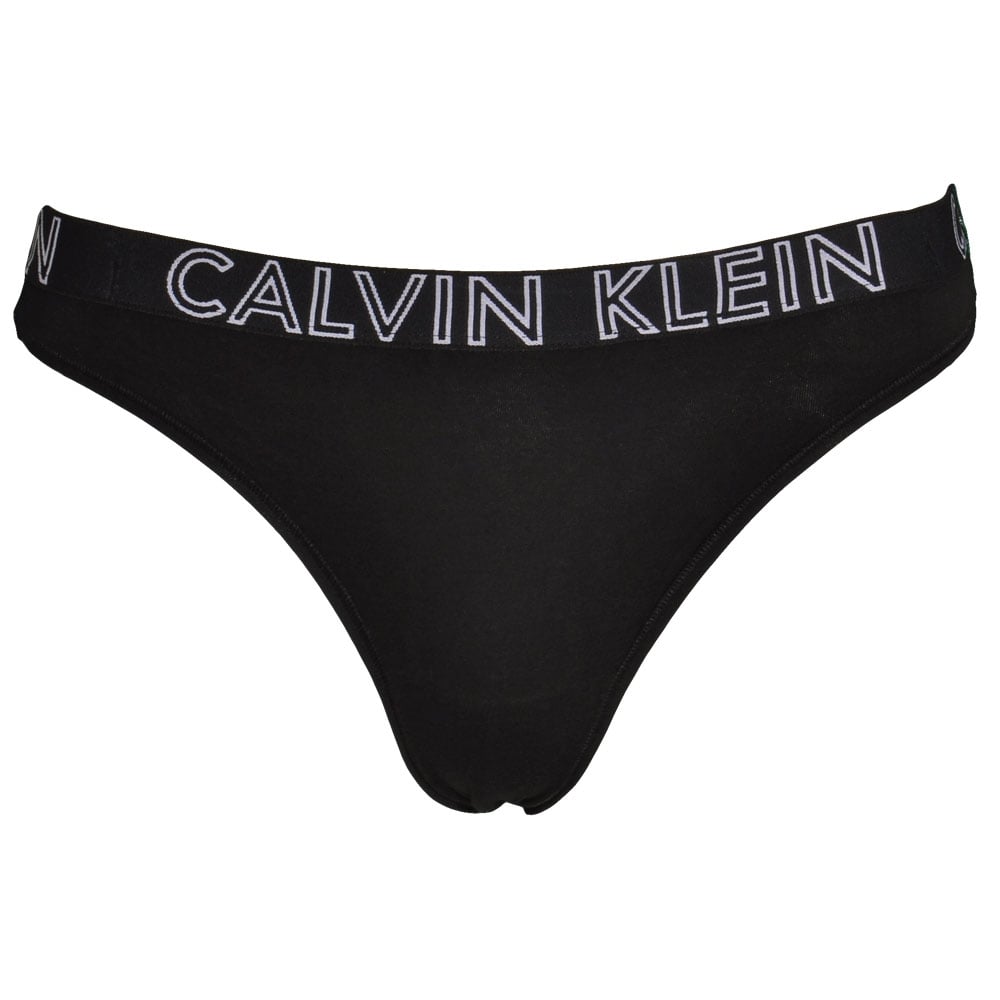 Calvin Klein Womens Ultimate Cotton Stretch Thong Black Boxersand