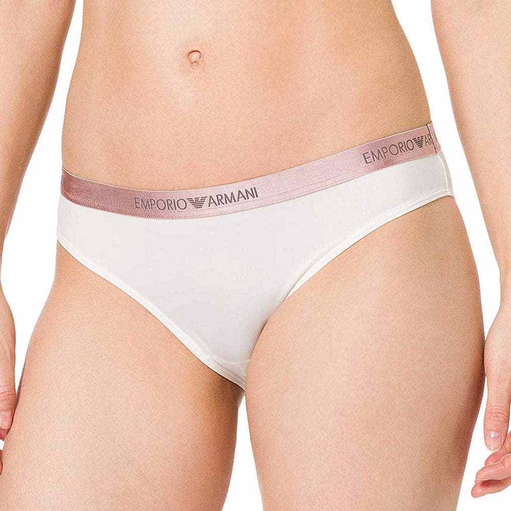 Emporio Armani Women Iconic Microfiber Brief Ivory – Boxers Briefs