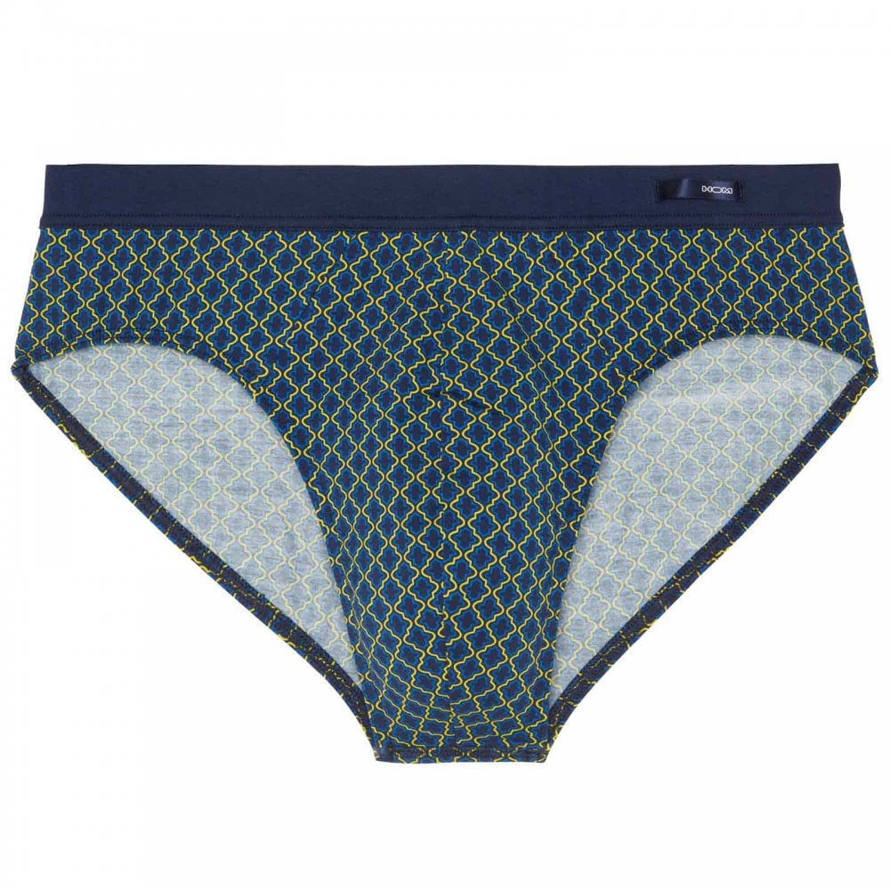 HOM Eze Comfort Mini Brief, Navy Print
