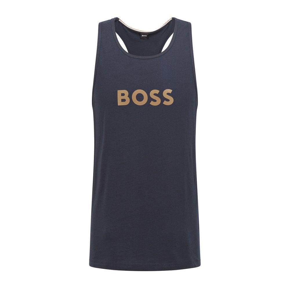 BOSS Débardeur Homme Original Coton Côtelé Logo Imprimé - Tank Top Élégant