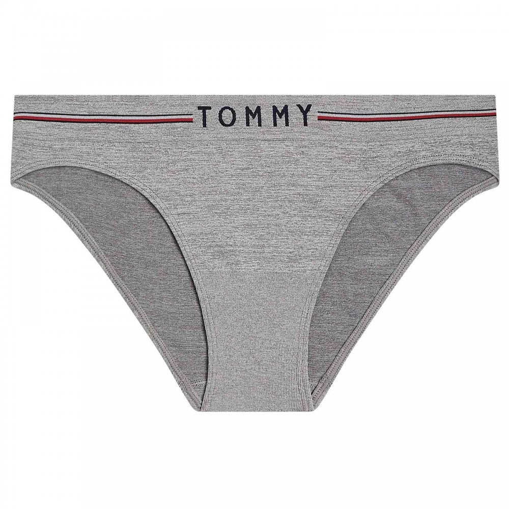 Tommy Hilfiger Womens Seamless Logo Bikini Briefs, Medium Grey Heather –  Boxers-and-Briefs.net