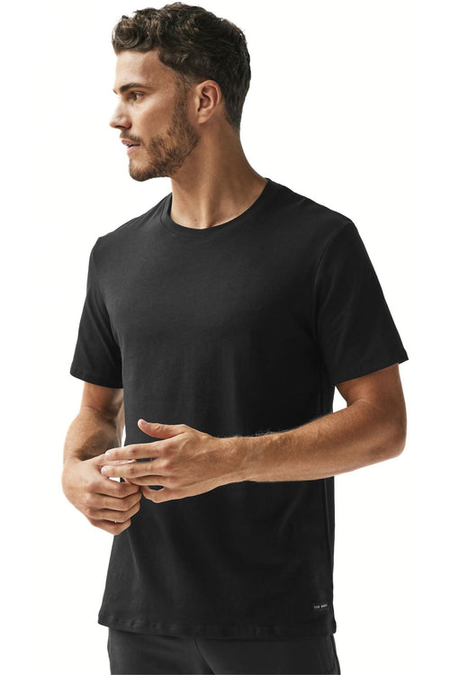 Ted Baker - Cotton Stretch 3 - Pack Crew - Neck T-Shirts, Black - Boxers - and - Briefs.net