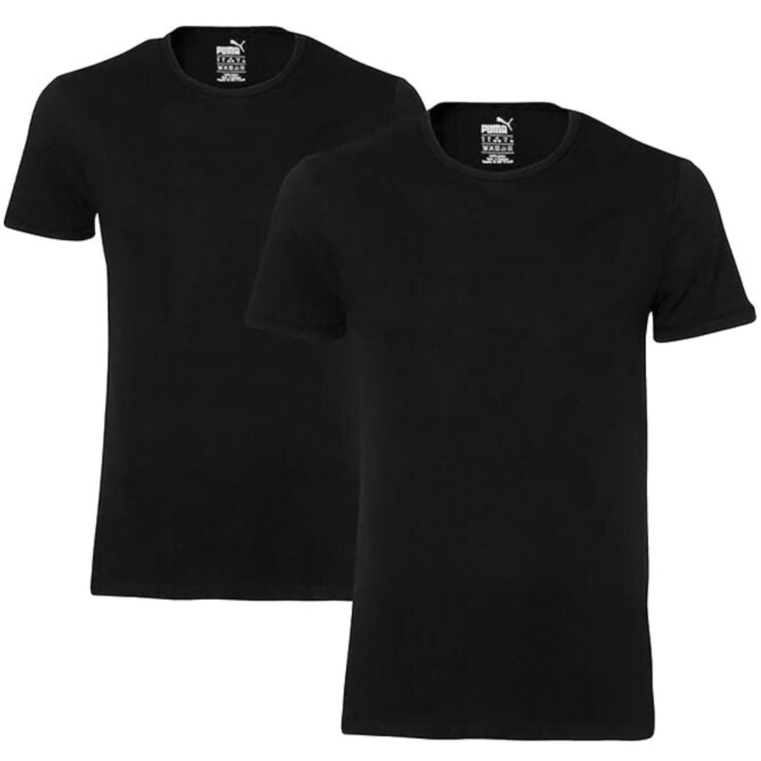 Lot de 2 t-shirts à col rond, noirs