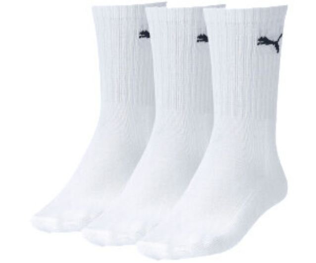 Puma - 3 - Pack Sports Socks, White - Boxers - and - Briefs.net