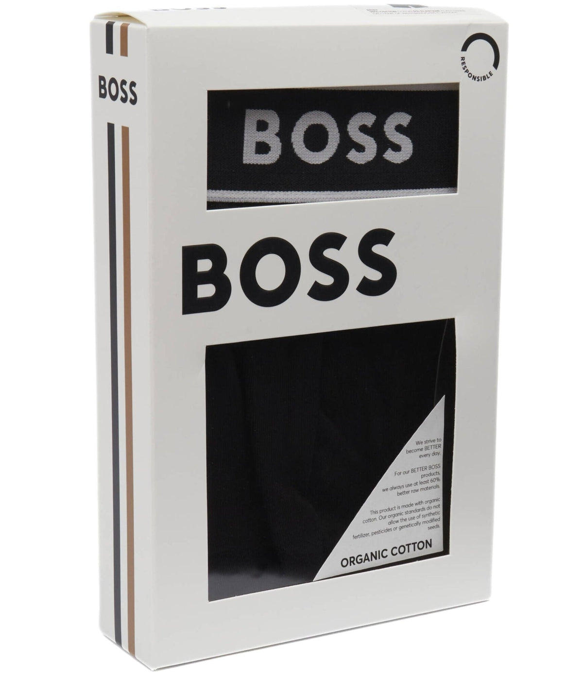 BOSS - 24 Side Logo Boxer Brief, Black - Boxers - and - Briefs.net