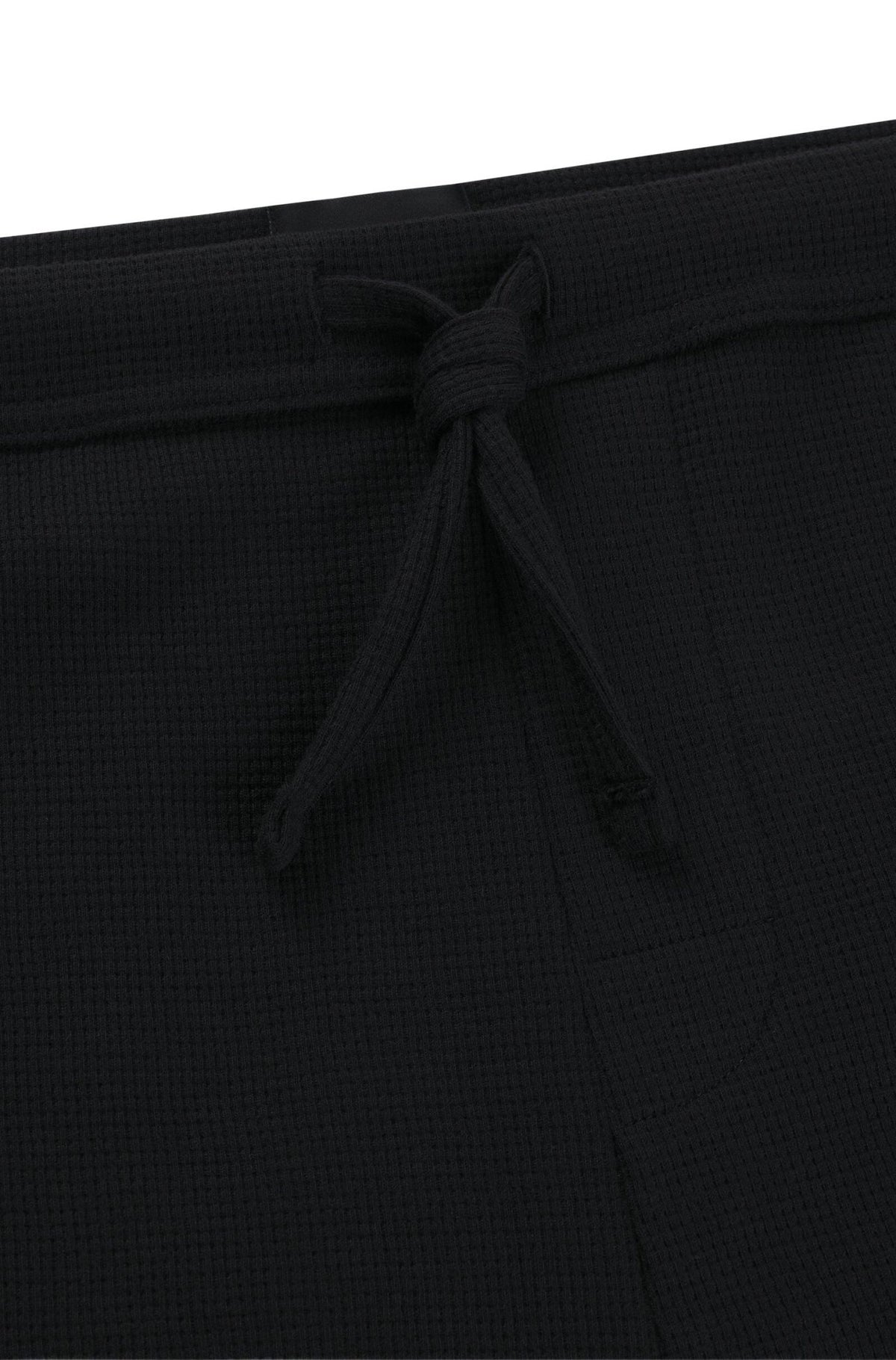 BOSS - Lightweight Mini Waffle Lounge Shorts, Black - Boxers - and - Briefs.net