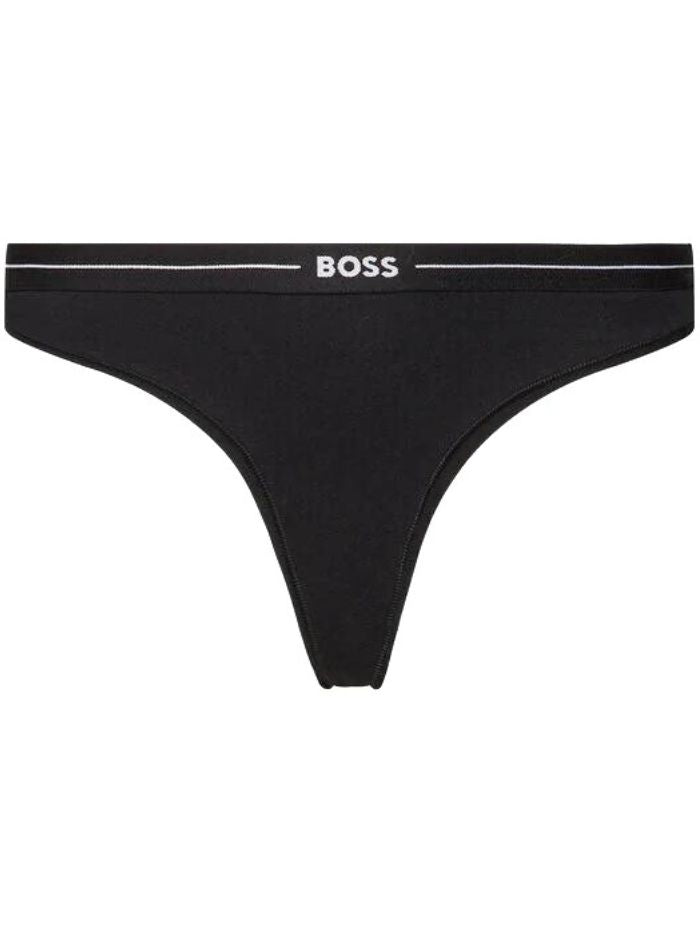 BOSS - 3 - Pack Power Logo Thongs, Black/White/Beige - Boxers - and - Briefs.net