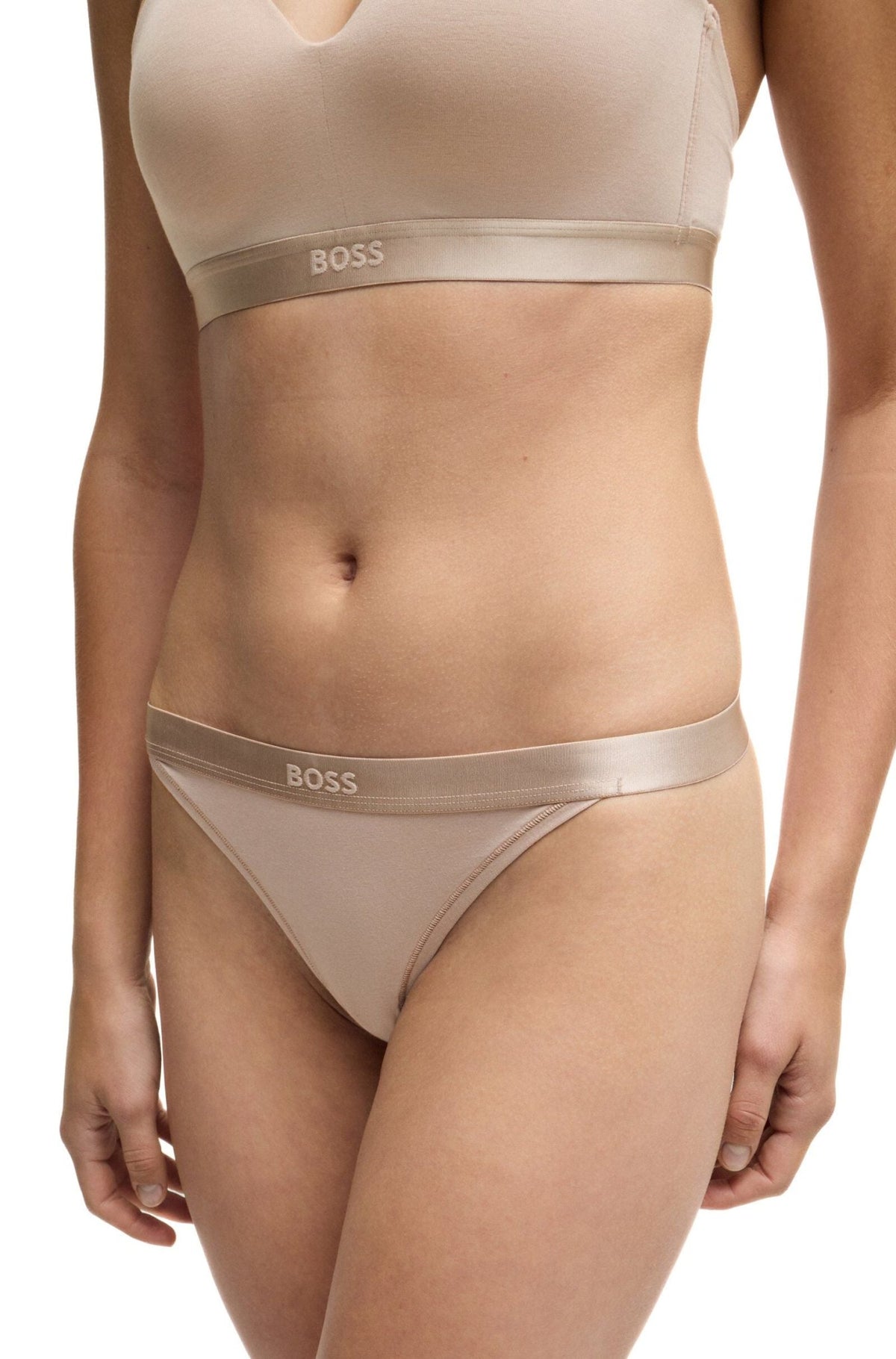 BOSS - Bea Cotton Modal String, Light Beige - Boxers - and - Briefs.net