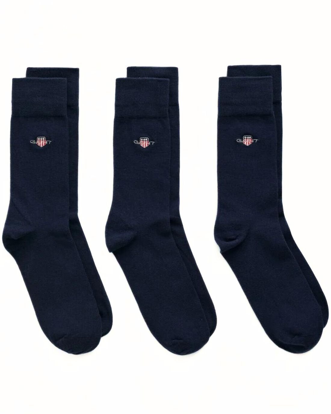 Gant - 3 - Pack Shield Logo Socks, Navy - Boxers - and - Briefs.net