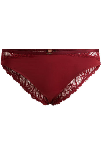 BOSS - Bianca Lace Brief, Burgundy Red - Boxers - and - Briefs.net