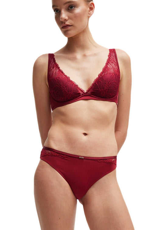 BOSS - Bianca Lace Brief, Burgundy Red - Boxers - and - Briefs.net