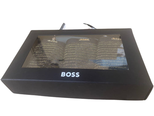 BOSS - 3 - Pack Gold Stripe Strings Gift Set, Black/gold - Boxers - and - Briefs.net