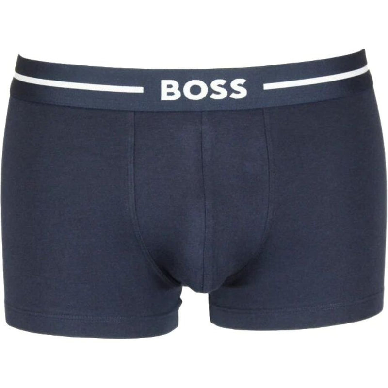 BOSS - 3 - Pack Bold Logo Boxer Trunks, Blue Combination - Boxers - and - Briefs.net