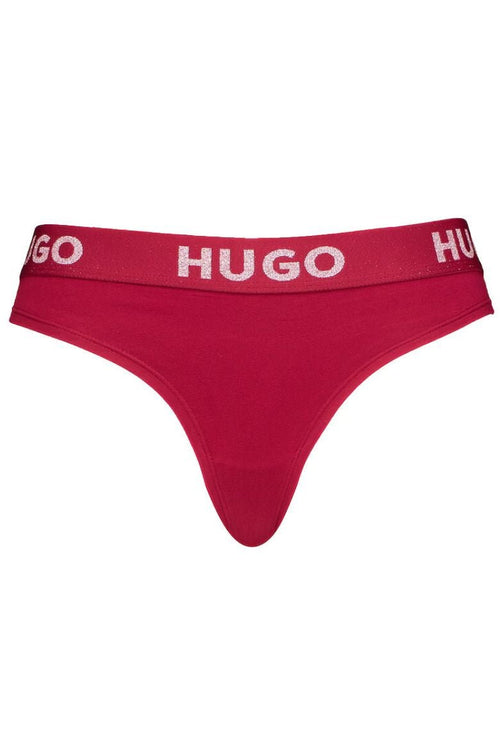 HUGO - Sporty Logo Thong, Burgundy - Boxers - and - Briefs.net