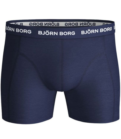 Bjorn Borg - 3 - Pack Classic Logo Boxer Trunks, Blue Mix - Boxers - and - Briefs.net