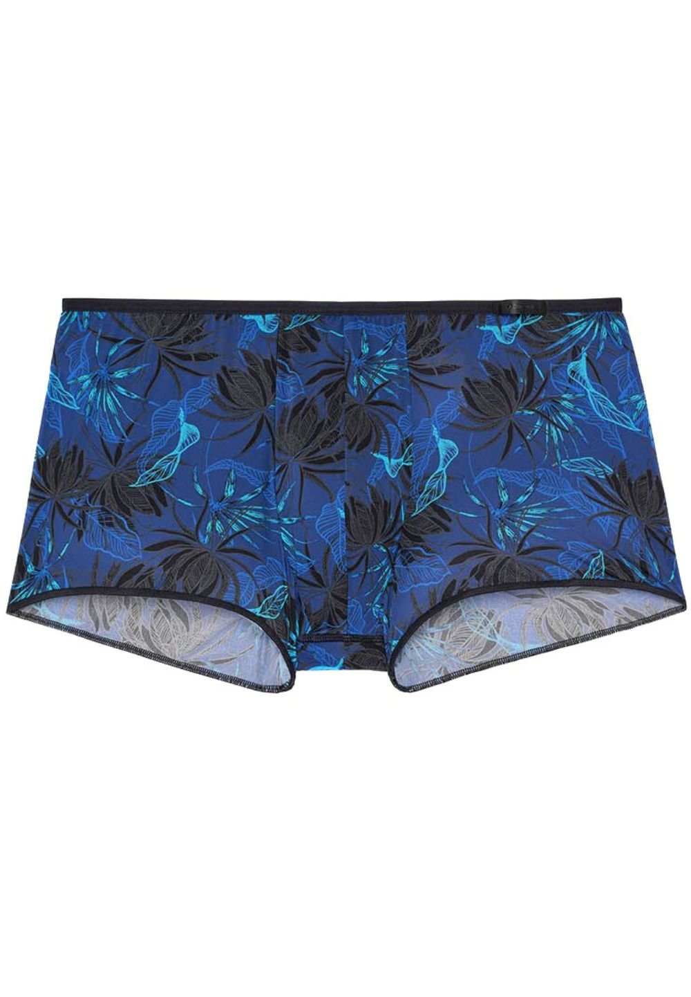 HOM - Temptation Palay Flowers Boxer Trunk, Blue - Boxers - and - Briefs.net