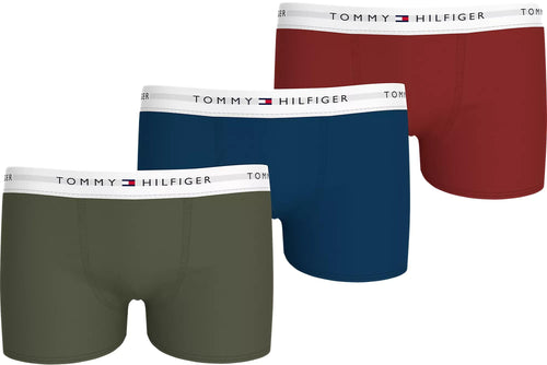 3-Pack Heritage Logo Boys Boxer Trunks, Indigo/Magma/Oliver