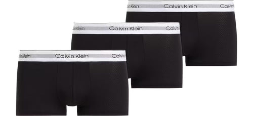 3er-Pack Boxershorts aus Modal-Stretch mit niedriger Taille, Schwarz/Weiß