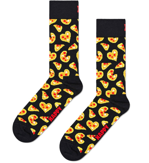 Happy Socks - Pizza Love Socks, Black - Boxers - and - Briefs.net