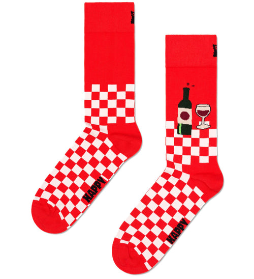 Happy Socks - Wine & Dine Socks, Red - Boxers - and - Briefs.net