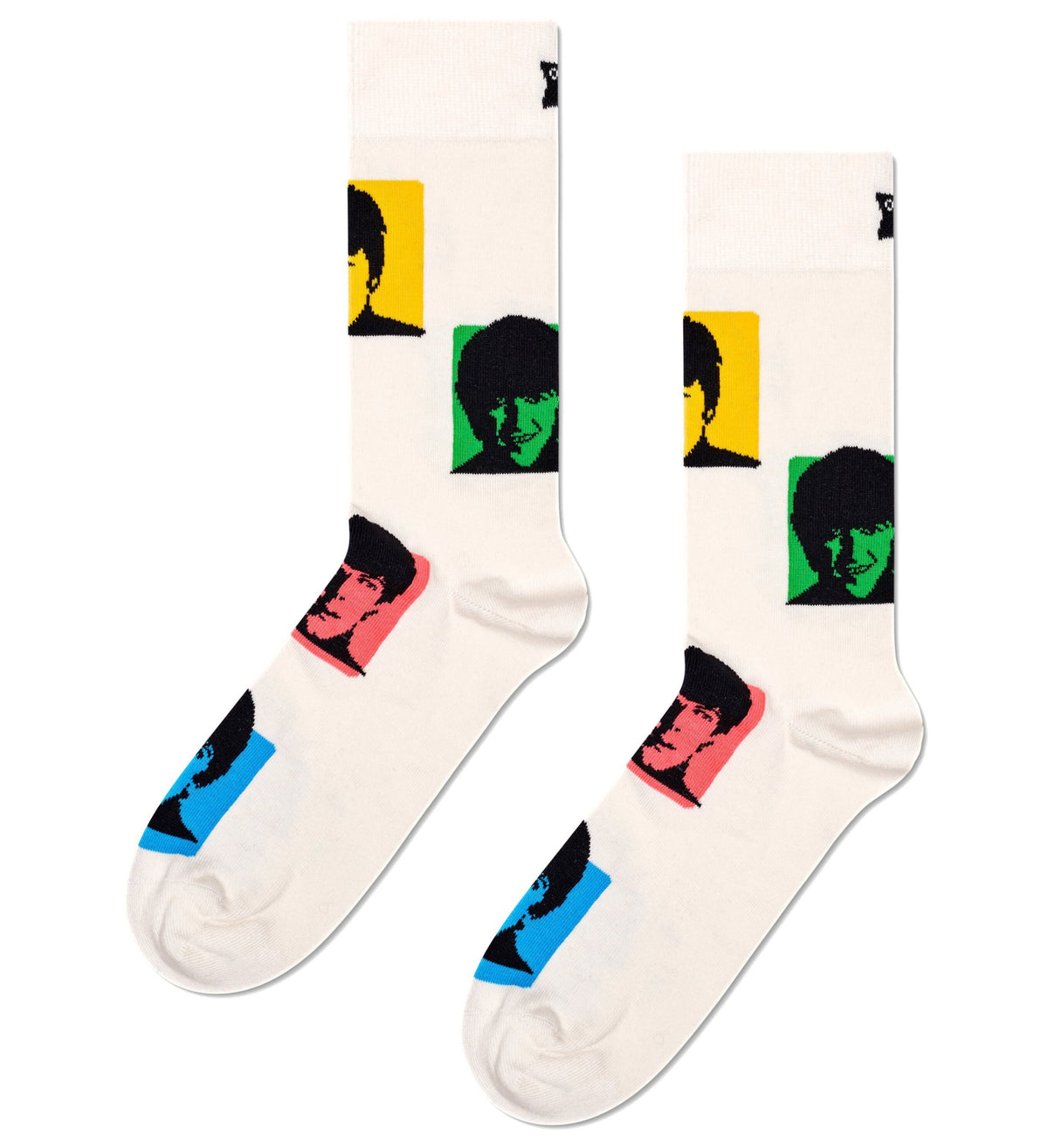 Happy Socks - The Beatles Silhouettes Socks, White - Boxers - and - Briefs.net