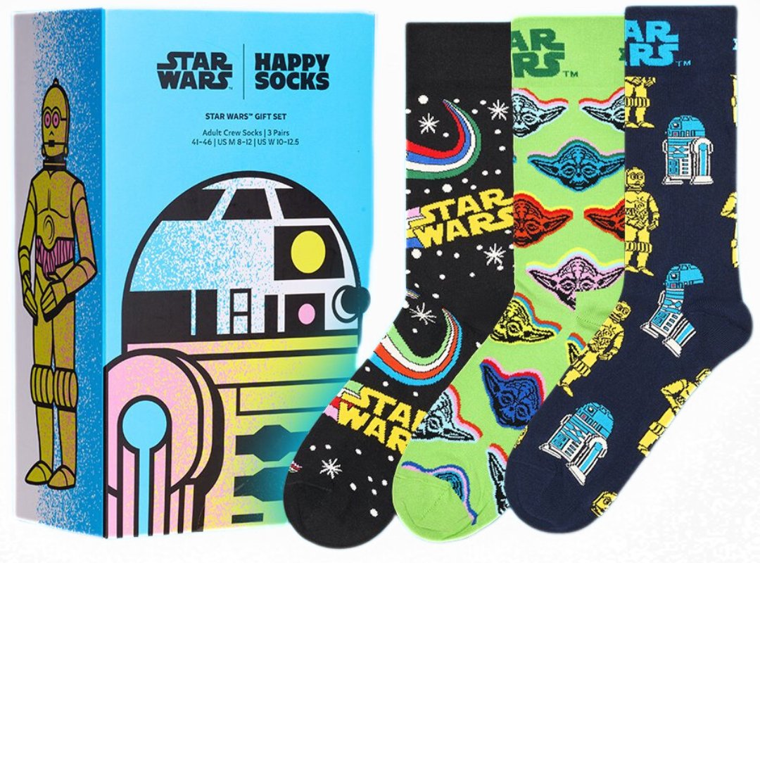 Happy Socks - 3 - Pack Star Wars Socks Gift Box, Black - Boxers - and - Briefs.net