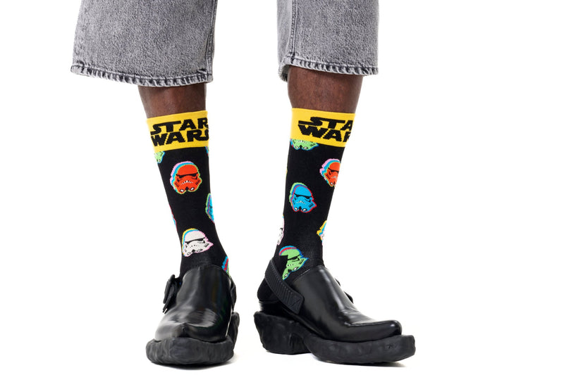 Happy Socks - Star Wars Stormtrooper Socks, Black - Boxers - and - Briefs.net