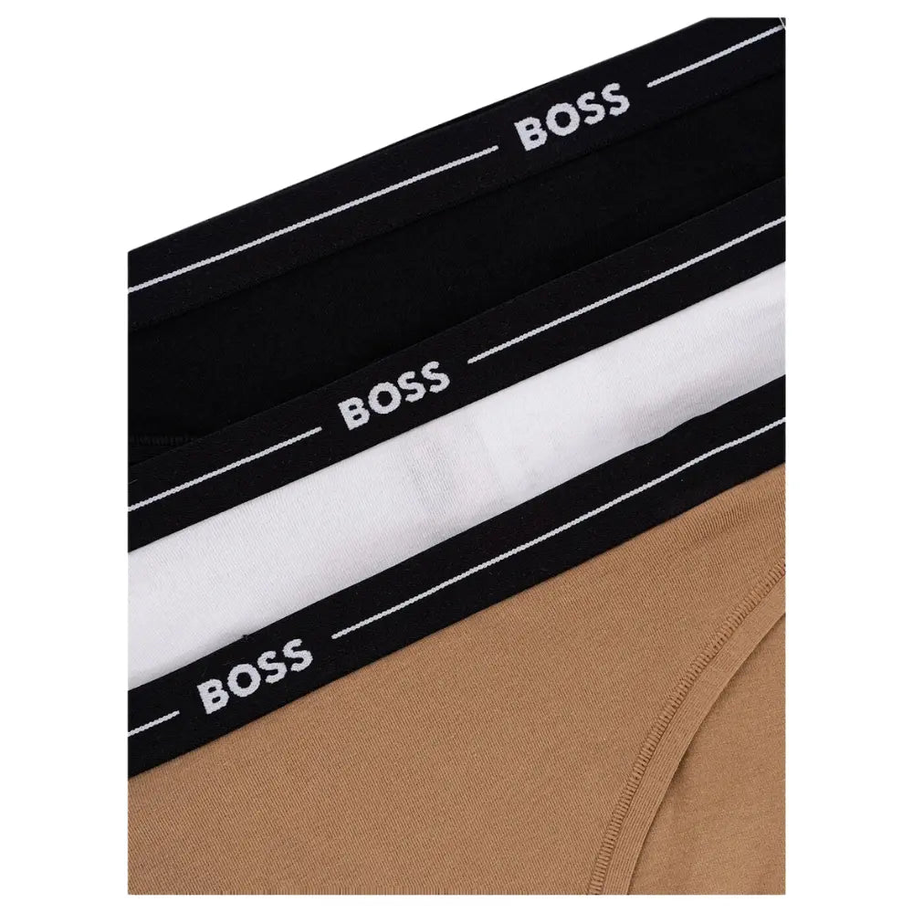 3-Pack Power Logo Briefs, Black/White/Pink