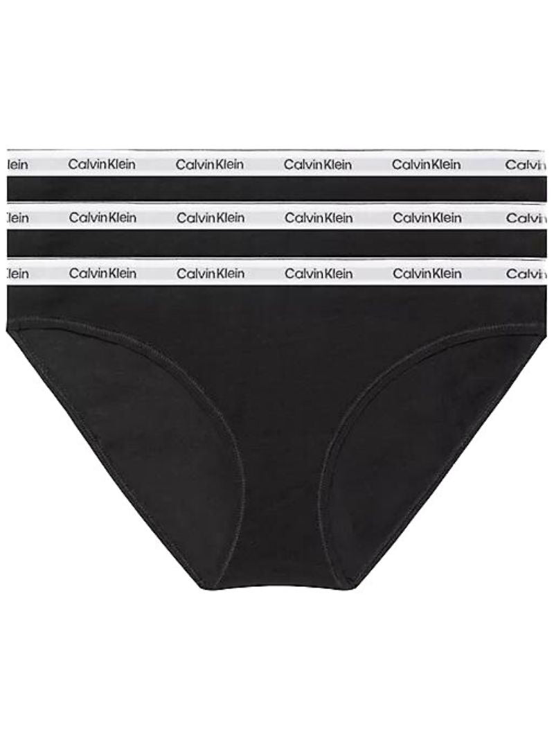 Calvin Klein - 3 - Pack Modern Logo Bikini Briefs, Black - Boxers - and - Briefs.net