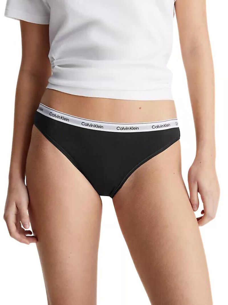 Calvin Klein - 3 - Pack Modern Logo Bikini Briefs, Black/White/Grey - Boxers - and - Briefs.net