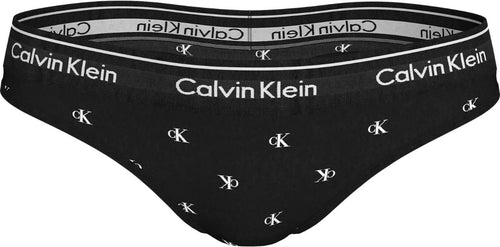 Calvin Klein - Women Diamond Logo Print Thong, Black - Boxers - and - Briefs.net