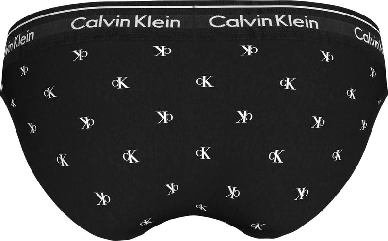 Calvin Klein - Women Diamond Logo Print Bikini Brief, Black - Boxers - and - Briefs.net