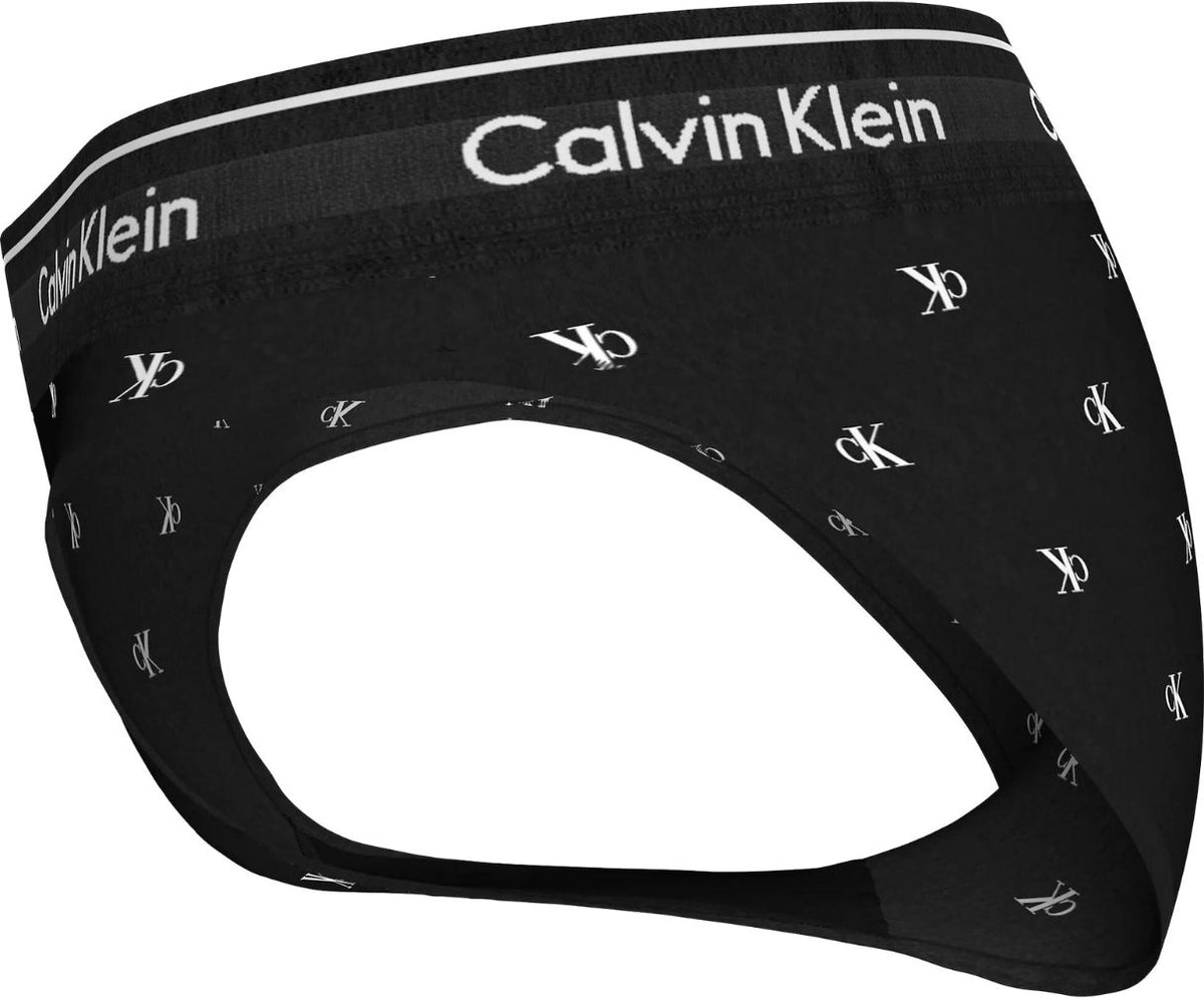 Calvin Klein - Women Diamond Logo Print Bikini Brief, Black - Boxers - and - Briefs.net