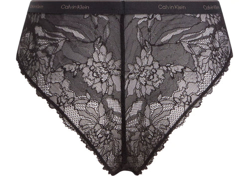 Calvin Klein - Floral Lace Tanga Brief, Black - Boxers - and - Briefs.net