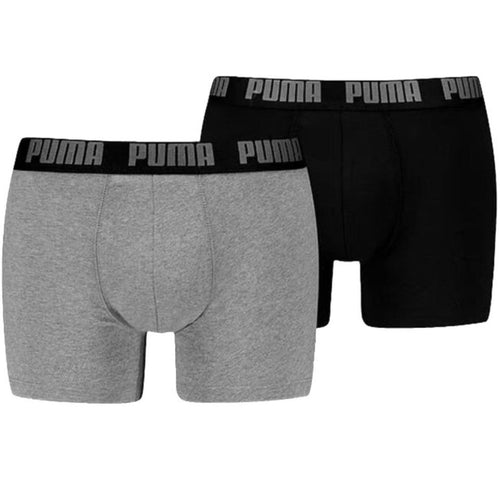 2-Pack Everyday Basic Boxer Briefs, Grey/Black