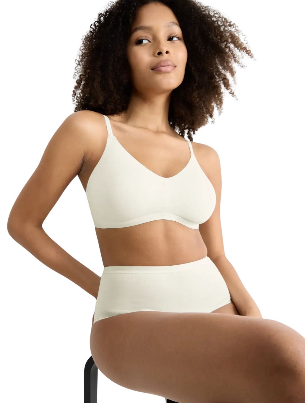 Go Daily Cotton Soft Bra, Silk White