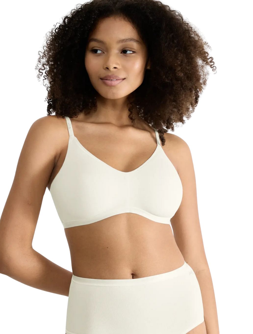 Go Daily Cotton Soft Bra, Silk White