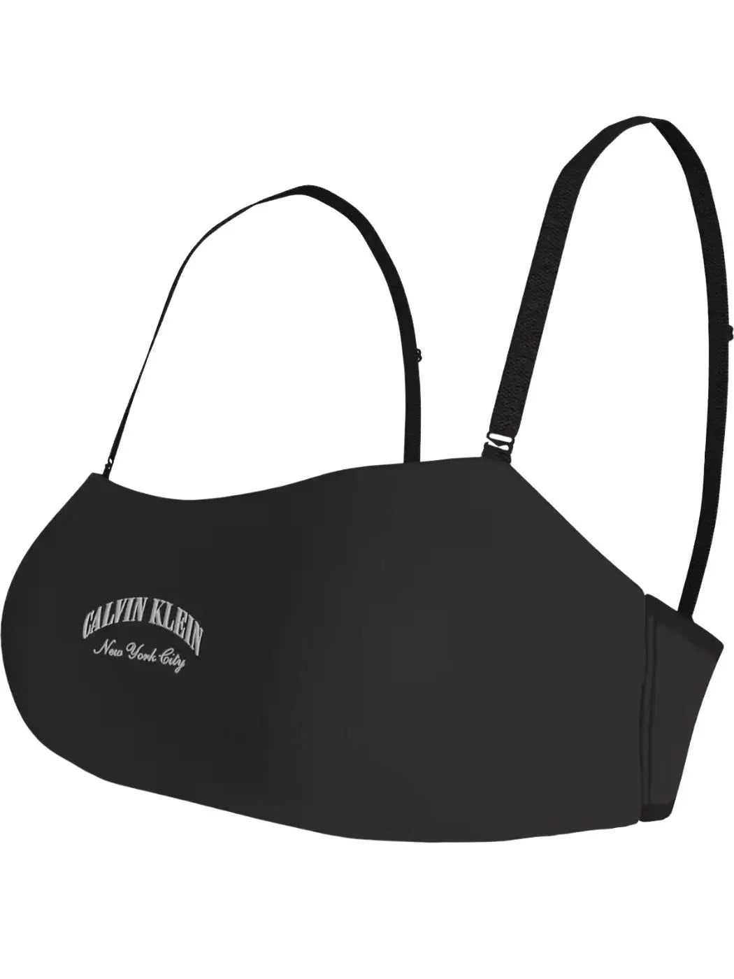 Heritage Athletic Cotton Lightly Lined Bandeau Top, Black
