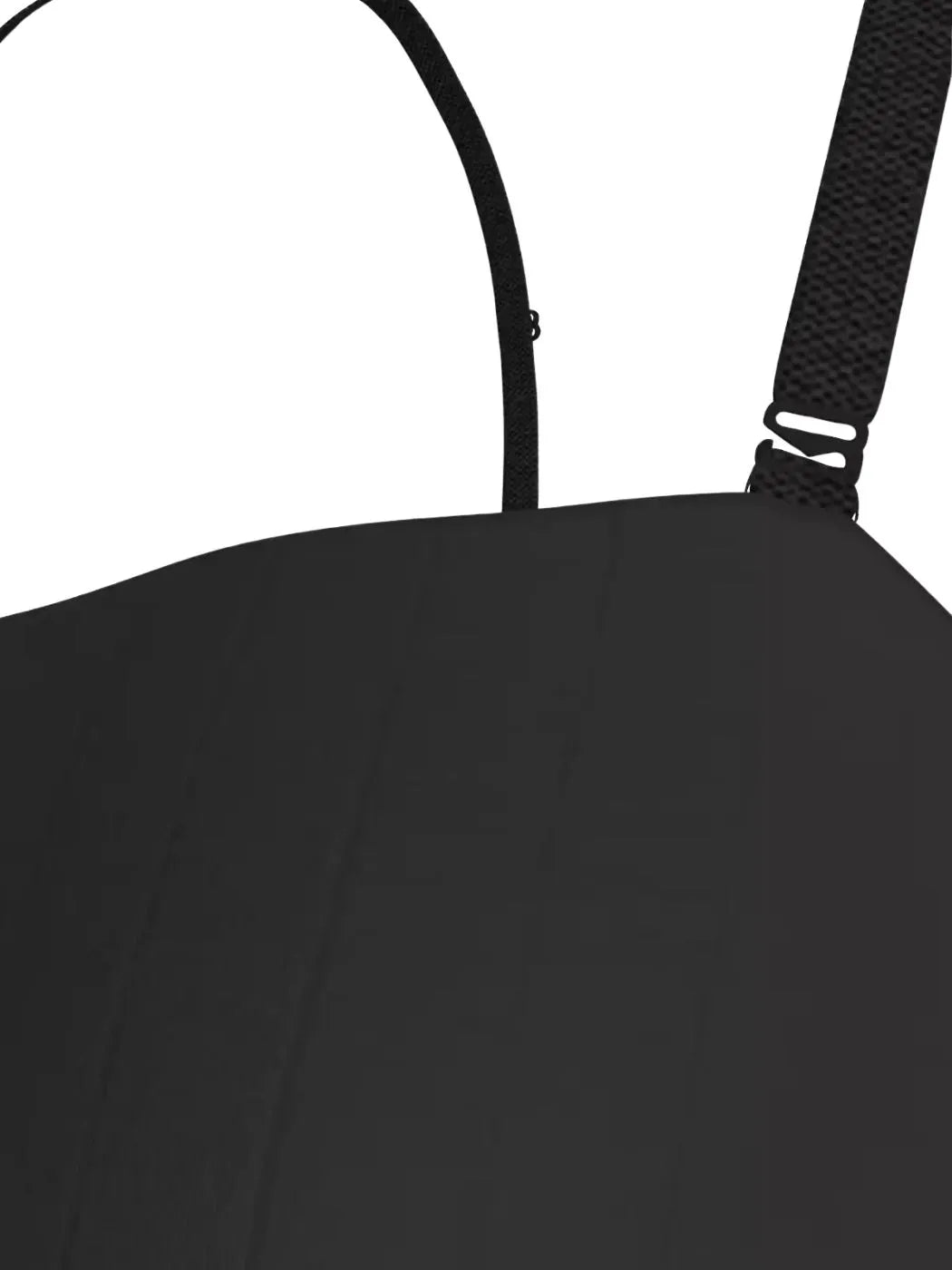 Heritage Athletic Cotton Lightly Lined Bandeau Top, Black