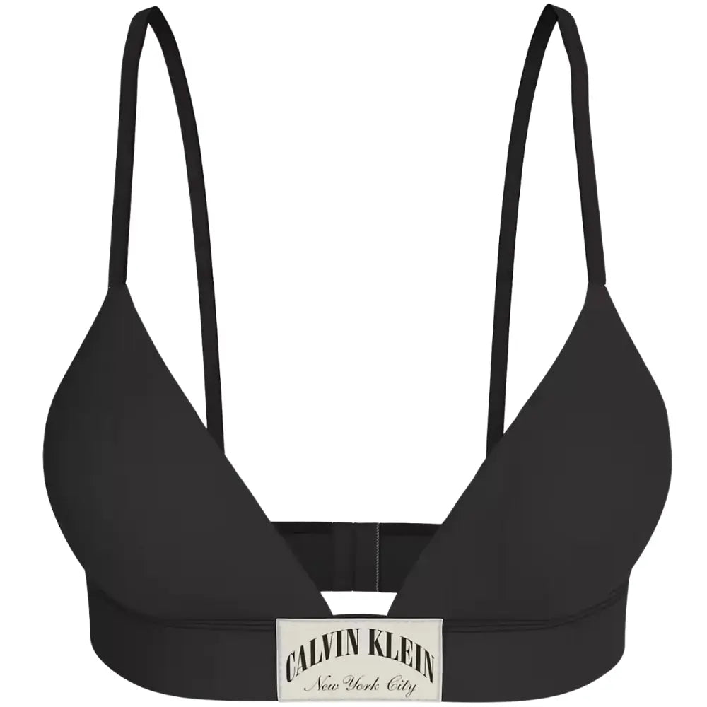 Heritage Athletic Cotton Lightly Lined Triangle Bra, Black