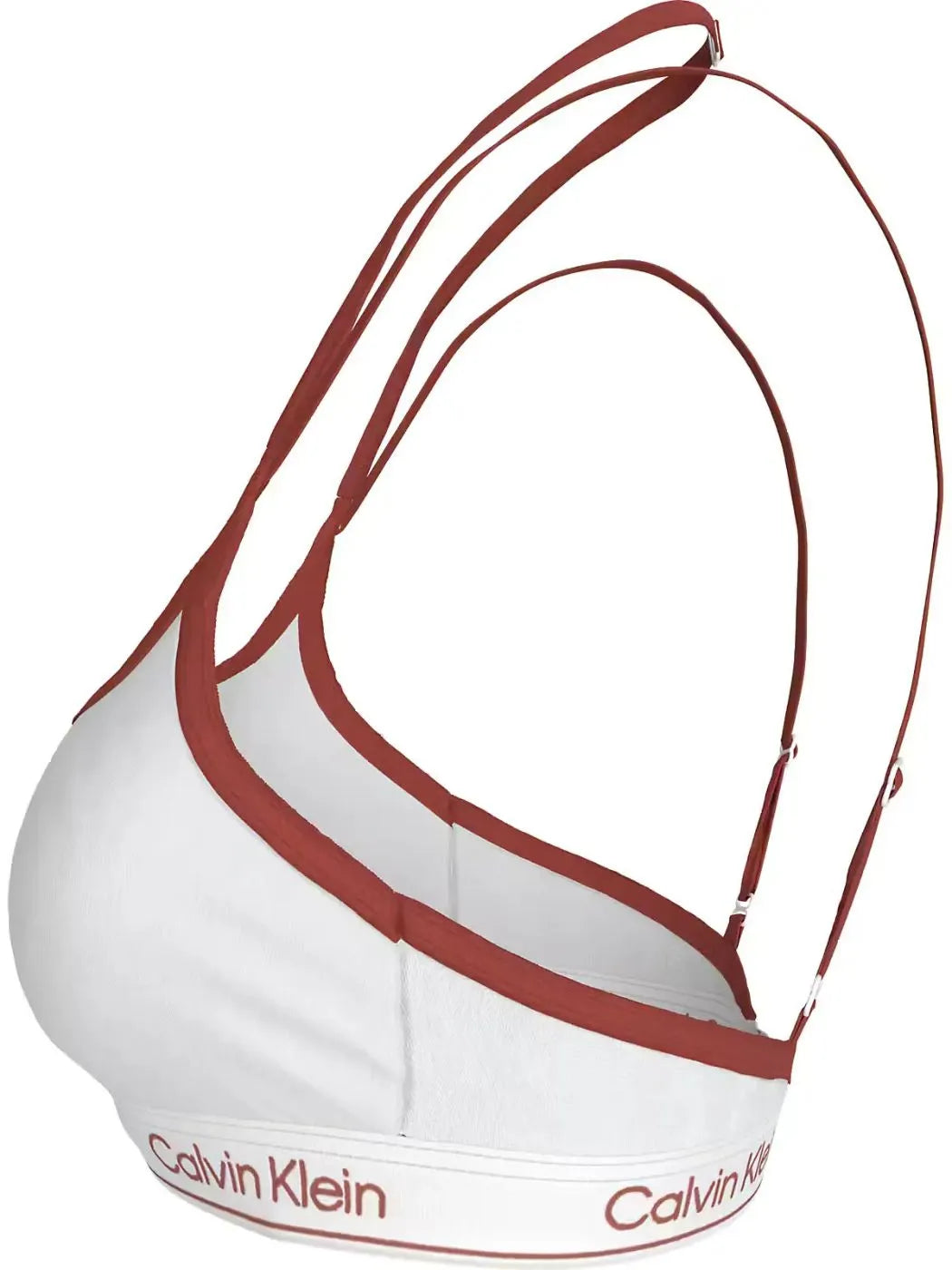 Retro Binding Unlined Bralette, White