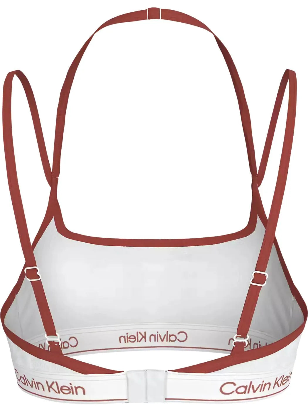 Retro Binding Unlined Bralette, White