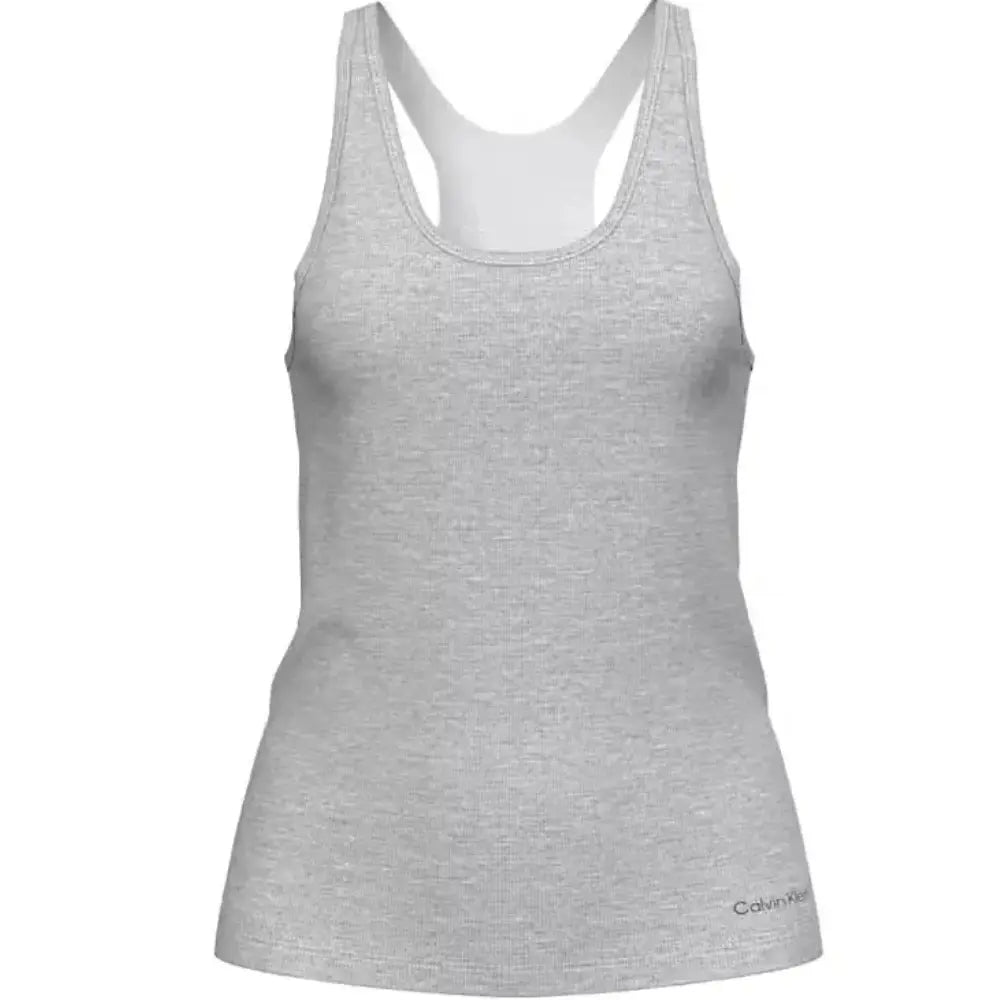 Tissue Waffle Tank & Shorts Pyjama Set, Grey Heather