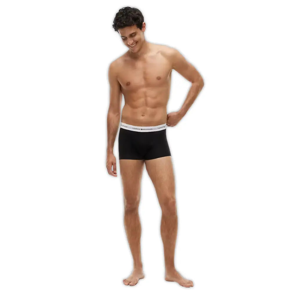 3-Pack Signature Cotton Low-Rise Boxer Trunks, Black