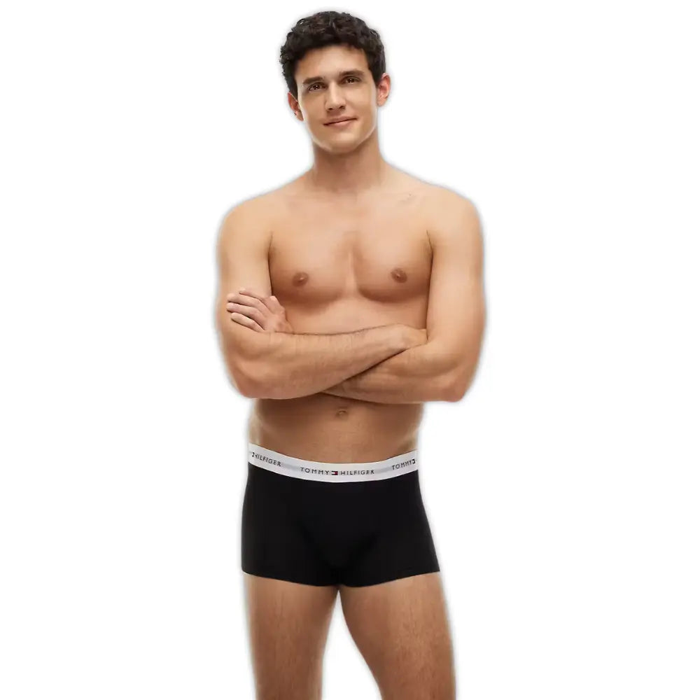 3-Pack Signature Cotton Low-Rise Boxer Trunks, Black