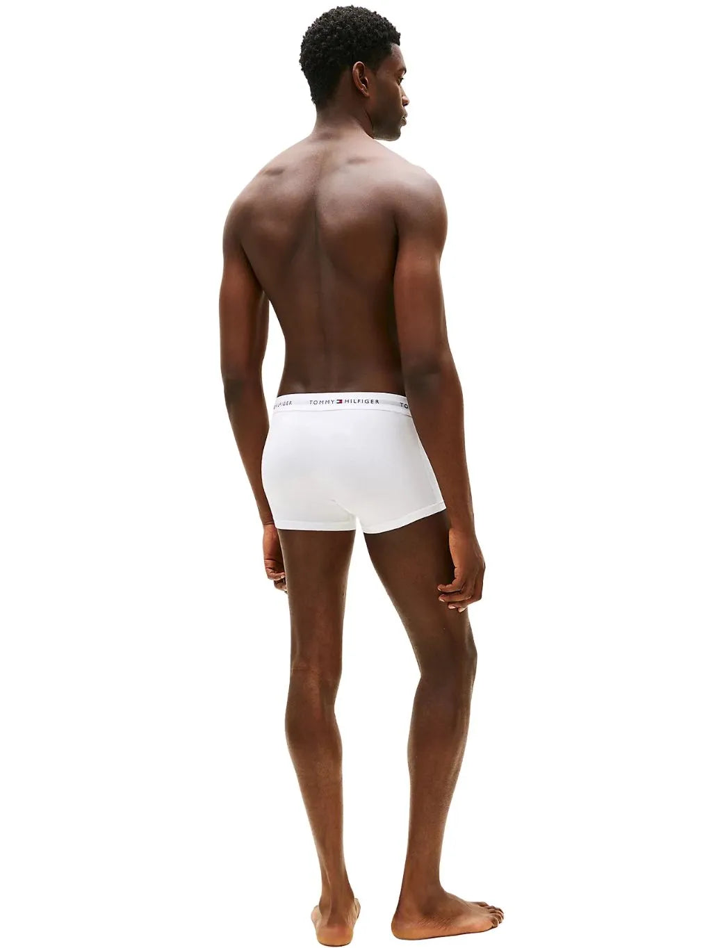 3-Pack Signature Cotton Low-Rise Boxer Trunks, Black/White/Grey