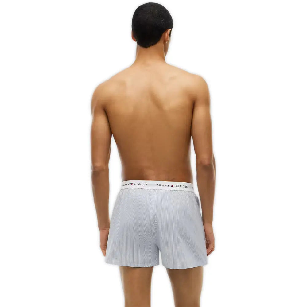 2-Pack Ithica Stripe Signature Cotton Boxer Shorts, Breezy Blue
