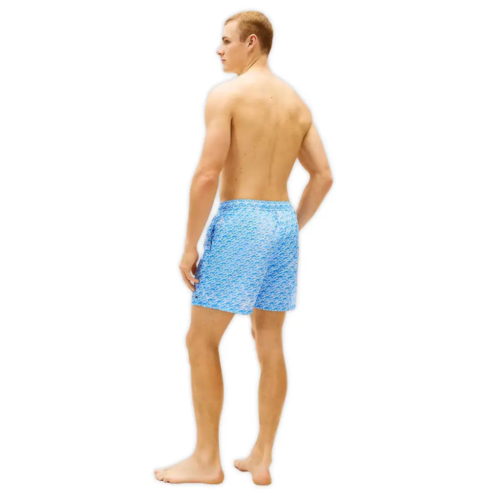 TH Script Print Swim Shorts, Cyanotype Blue Spell
